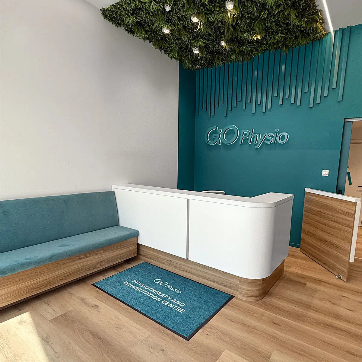 Indoor printed logo mat for business reception