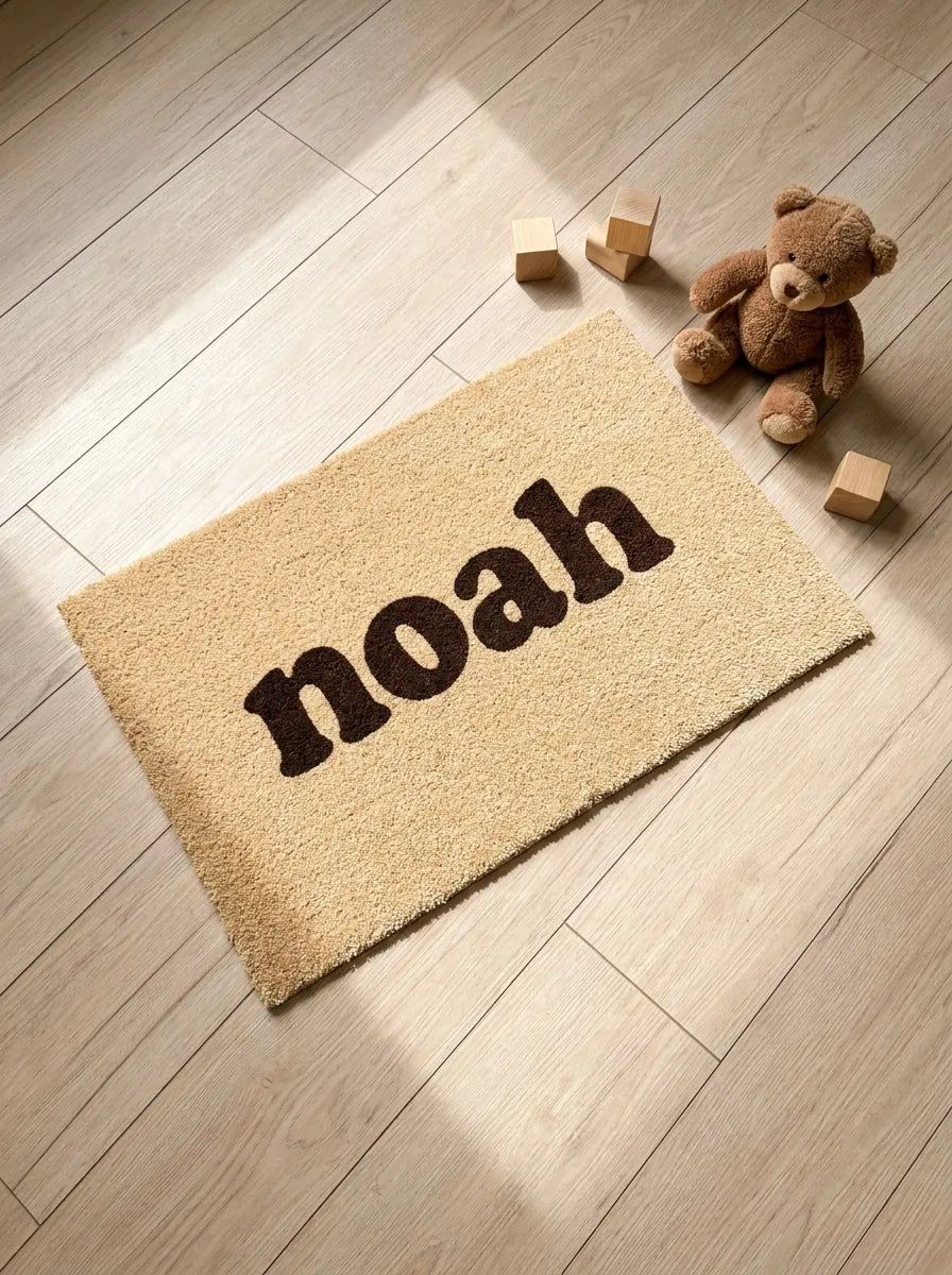 Custom Text Kids Room Mat