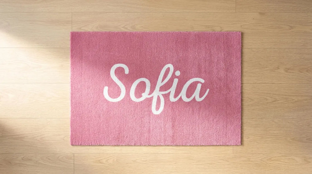 Pink name mat: Sofia