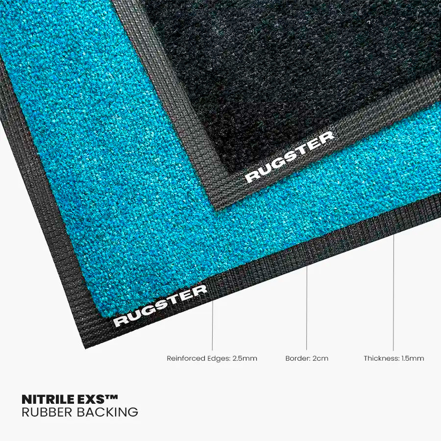 Indoor logo mat with nitrile EXS rubber backing
